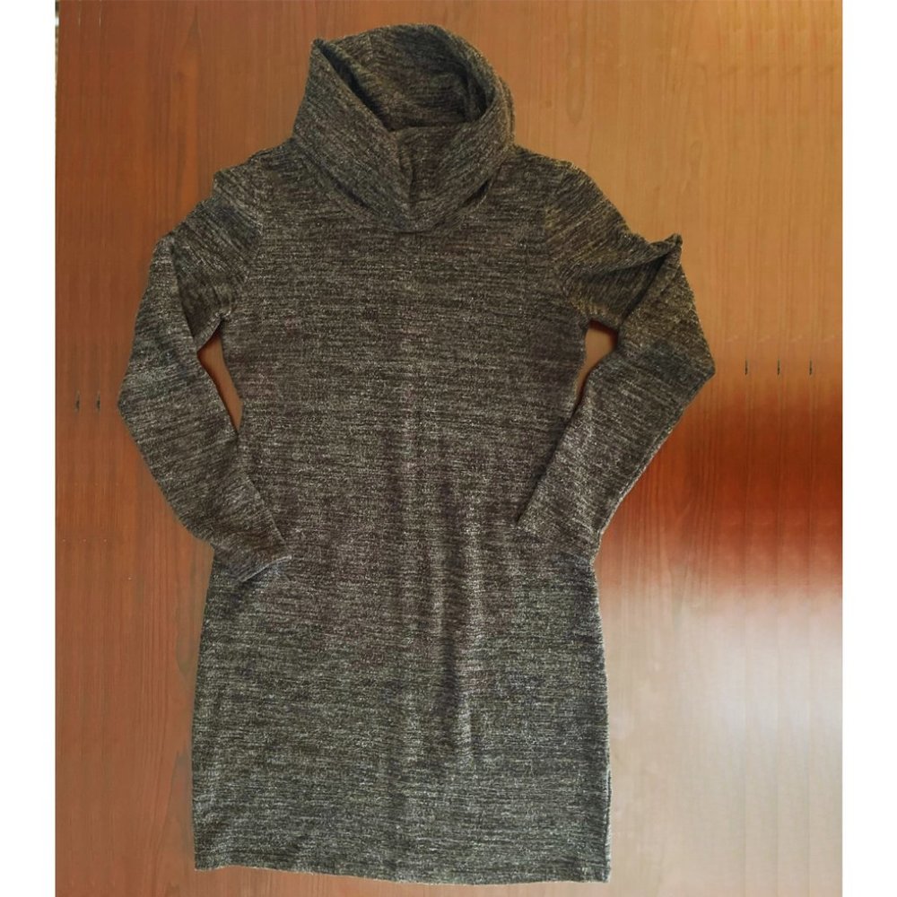 Old Navy Cowl Neck Sweater Dress, Size Medium, Dark Gray